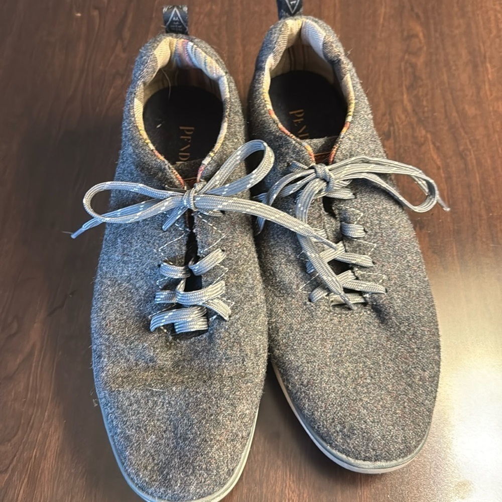 🍍 Pendleton PWF19L05-034 Womens Gray Wool Sneakers Tennis Shoes Size 9.5🍍